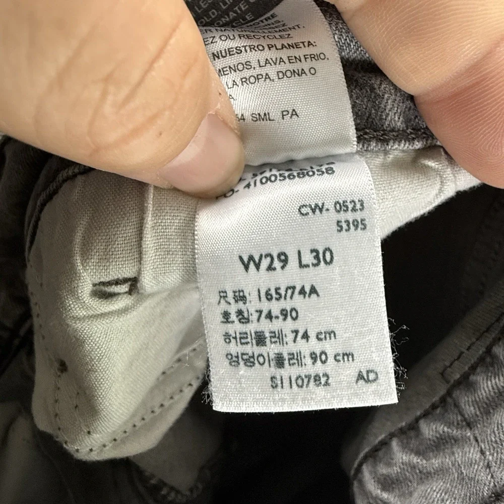Signature by Levi Strauss Mens Slim Fit Jeans Gray  Super‎ Flex 29x30